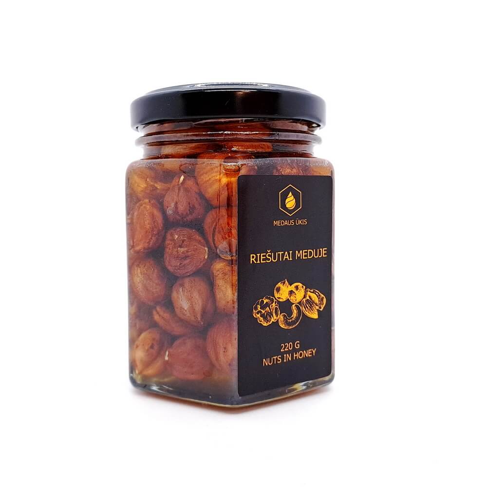 Hasselnøtter i honning 220g